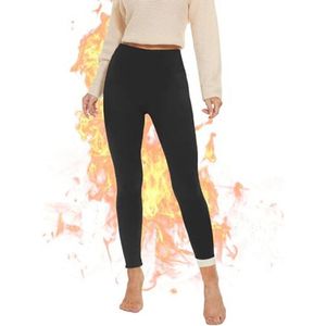 Dames Thermoleggings met Fleece - Dikke, Opaque, Warme Tights voor Winter