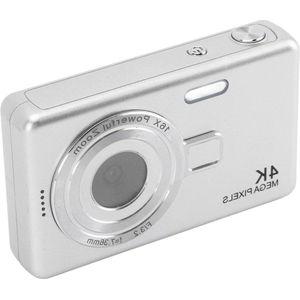 Digitale Camera 12 MP 1080P met 16x Zoom Bediening met één Knop 24 Inch TFT-scherm voor Studentenvloggen (SILVER)