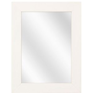 Spiegel met Brede Houten Lijst - Wit - 24 x 30 cm