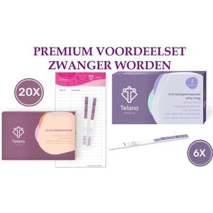 Premium Voordeelset Ovulatietesten 20 stuks en Zwangerschapstesten Extra Vroeg 6 stuks Dipstick - Telano