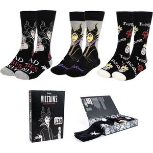 Disney Villains Sokken Dames 3 Paar Cadeau - Maat 36-43 - One Size