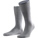 FALKE Airport warme ademende merinowol katoen sokken heren grijs - Matt 47-48