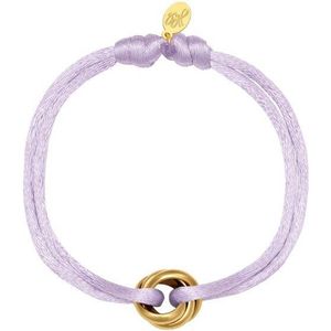 Satijnen armband Knot - Lila