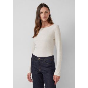 s.Oliver - Shirt - Light beige melange - Lange Mouwen