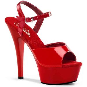 Pleaser - KISS-209 Sandaal met enkelband - US 13 - 44 Shoes - Rood