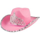 Boland - Hoed Glimmer roze Roze - 57 - Volwassenen - Vrouwen - Cowboy - Indiaan