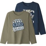 NAME IT - NKMVICTOR 2P - Lange Mouwen Shirts - Jongens - Relaxed Fit