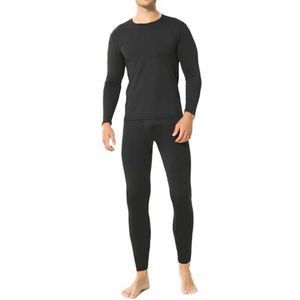 Heren thermisch ondergoedset – ultrazacht fleece, warme basislaag, 2 stuks