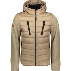 Superdry Jas Hooded Storm Softshell M5011918a Timber Wolf Brown Mannen Maat - M