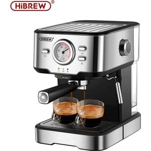 Espressomachine - koffiemachine met 20 bar druk voor echt lekkere koffie - Piston, temperatuur indicator en stoompijpje - espressomachine handmatig
