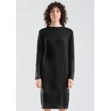 Jurk - Gebreide Jurk - Vlekkenprint - Regular Fit - Korte Lengte