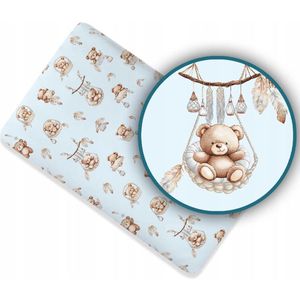 Hoeslaken Katoen 90x50cm met Elastiek - Vrolijke Beerprint