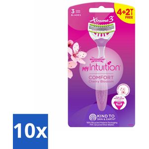 Wilkinson - Wegwerpscheermesjes - Xtreme 3 My Intuition - Comfortabel - 6 mesjes - Bulkverpakking - 10 stuks