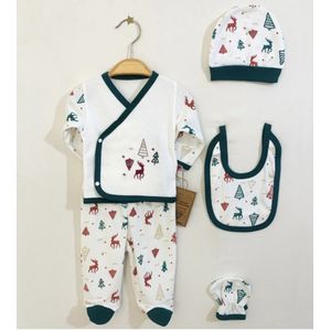Kerstcadeau - Hert - Baby newborn 5-delige kleding set - Babykleding - Babyshower - Kraamcadeau