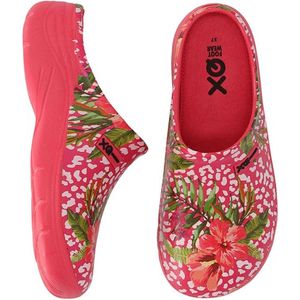 Gardenwear - Dames tuinklompen - Bloemen - Rood- Maat 41