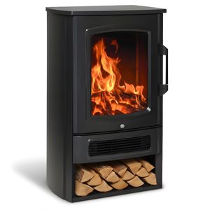 Elektrische haard - Met verwarming - Met thermostaat - Sfeerhaard - Electrische Kachel - Vrijstaand - Zwart - 2000 Watt