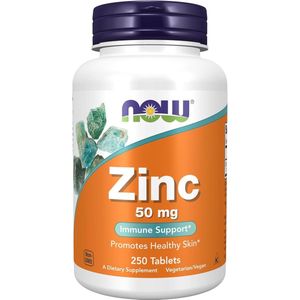 Zinc Gluconate / Zink Gluconaat - 50 mg - 14,35% Elementair Zink - 250 tabletten - Now Foods