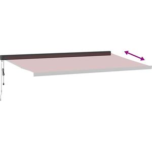vidaXL - Luifel - automatisch - uittrekbaar - 500x300 - cm - bordeauxrood