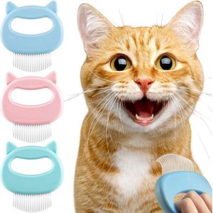 Kattenmassageborstel set - 3 Stuks – Massage voor Katten, Hamsters, Cavia – Kattenkam