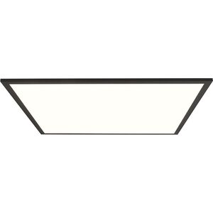 BRILLIANT lamp, Buffi LED plafondpaneel 60x60cm zand zwart, metaal/kunststof, 1x 40W LED geïntegreerd, (5200lm, 4000K), A+