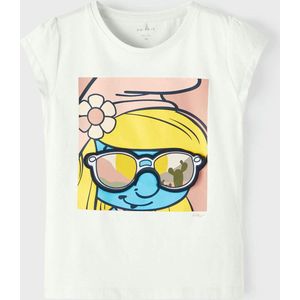 Name it - T-shirt Smurfin - Bright white - NMFANI - Maat 98