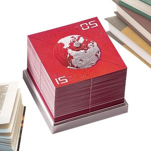 3D Earth Panoramic Paper Sculpture Calendar - Tear Away Desk Memo Pad Globe Ornament Sculpture for Living Room .