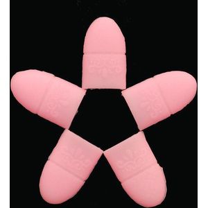 Nail art soak off cap silicone uv gel polish vernis dissolvant [rose] Totaal 2 dozen