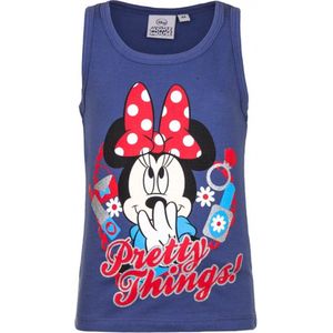 Mouwloos Minnie Mouse t-shirt blauw 116