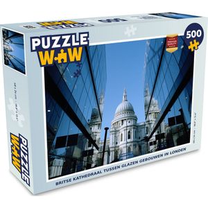 Puzzel Britse kathedraal tussen glazen gebouwen in Londen - Legpuzzel - Puzzel 500 stukjes