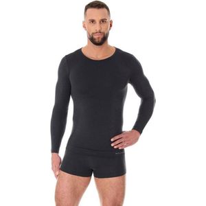 Brubeck Comfort | Heren Ondergoed - Ondershirt Lange Mouw Naadloos met Merino Wol -  Grafiet - M