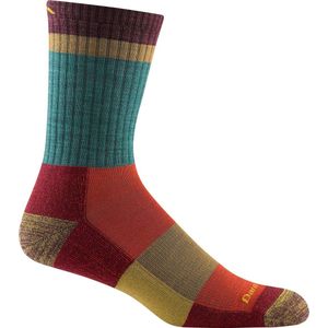 Heady Stripe Micro Crew Lightweight with Cushion - Teal - Hikingsokken en wandelsokken van merinowol