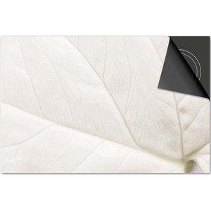 Inductie beschermer 77x51 - afdekplaat inductie mat - Dietrix Kookplaat beschermer - Exclusief - Leaves - 7 Wit blad van dichtbij