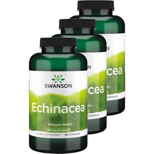 Swanson | Echinacea | 180 Capsules | 3 stuks | 3 x 180 Capsules