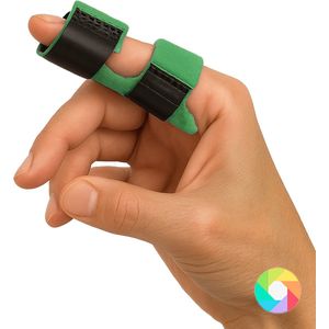 Vingerspalk Groen verkrijgbaar in 6 kleuren - vingerbrace - vingerspalken - vinger splint - mallet vingerspalk - triggerfinger spalk