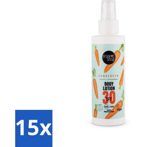Organic Shop - Zonnebrandcrème SPF 30 - Bescherming tegen de Zon - 150 ml - Bulkverpakking - 15 stuks