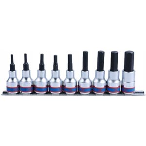 King Tony Dopsleutelset 1/2"" Inbus 9 Delig Lang 4-17mm