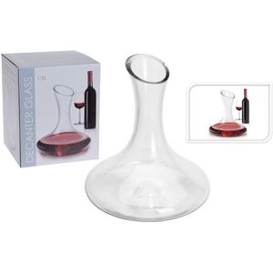Excellent Houseware Wijn karaf/decanteer kan - glas - 1,5 liter