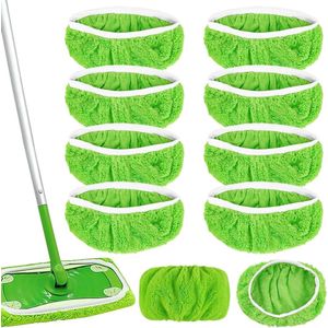 Vochtige vloerdoeken voor Swiffer - 8 stuks herbruikbaar - microvezelset - navulverpakking - reinigingsdoeken .
