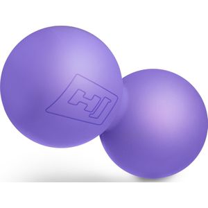 Hop-Sport Dubbele Massagebal HS-S063MB 63 mm – Siliconen Fasciabal voor Zelfmassage en Triggerpointtherapie – Paars