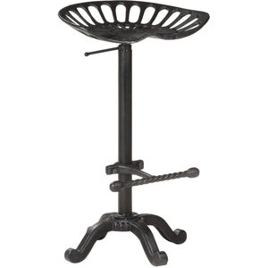 vidaXL Barkruk - Gietijzer - Zwart - In hoogte verstelbaar Retro Barkruk - Gietijzeren Barkruk - Zwarte Barkruk - Hoge Barkruk - Adjustable Height Stool
