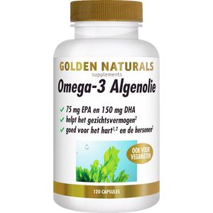 Golden Naturals - Omega-3 Algenolie - 120 Veganistische Liquid Capsules