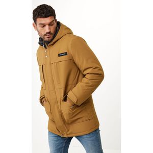 Hooded Parka Mannen - Goud Bruin - Maat M