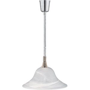 LED Hanglamp - Hangverlichting - Torna Voluna - E27 Fitting - Rond - Mat Nikkel - Aluminium