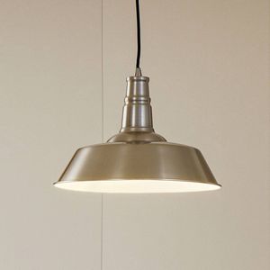 Lindby - hanglamp - 1licht - Metaal - E27 - nikkel, wit