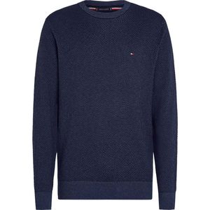 Tommy Hilfiger - Pima Katoen Kasjmier Gebreide Trui - Blauw