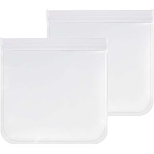 Herbruikbare Opbergzakken - TSA Goedgekeurde Reis Toilettas - Ziplock Snack Zak - PEVA Vloeistoffen - Diepvrieszakken - Frosted Opbergzakken - Waterdichte Reis Toiletartikelen Tas. diepvrieszakjes