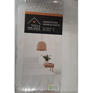 Villa Volance Dekbedovertrek 1 persoons Wit Gestreept