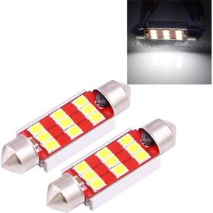 C5W autolamp 2 stuks | LED festoon 39mm | 8-SMD daglichtwit 6000K | 12 Volt - 2.2 Watt