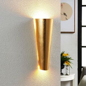 Lindby - wandlamp - 2 lichts - metaal - H: 30 cm - G9 - mat goud