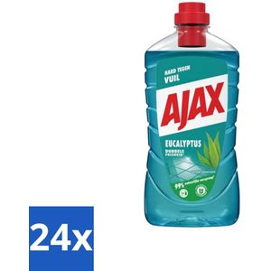 Ajax - Allesreiniger - Eucalyptus - Dubbele Frisheid - Natuurlijke Oorsprong - 1 L - Voordeelverpakking - 24 stuks